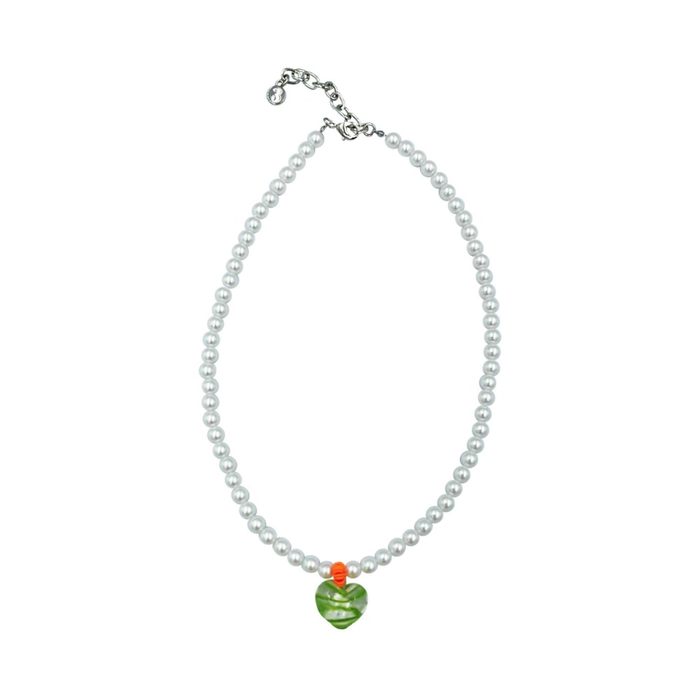 P.S(pearl shell) / Love berry necklace / Green