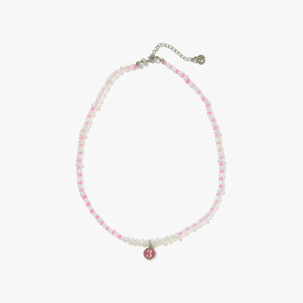 P.S(Pearl shell) / Stir necklace / Pink