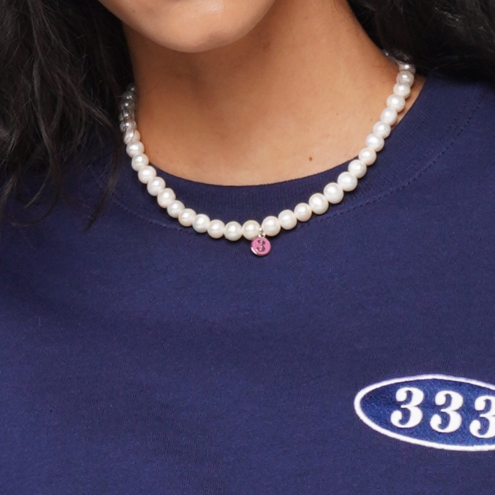 P.S(pearl shell) / No.3 basic necklace / Pink