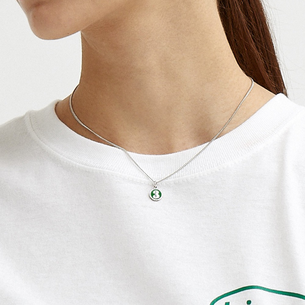 Tri / No.3 basic necklace / Green