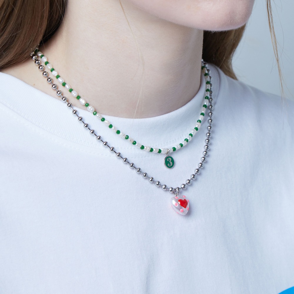 Tri / Crush Necklace / Red