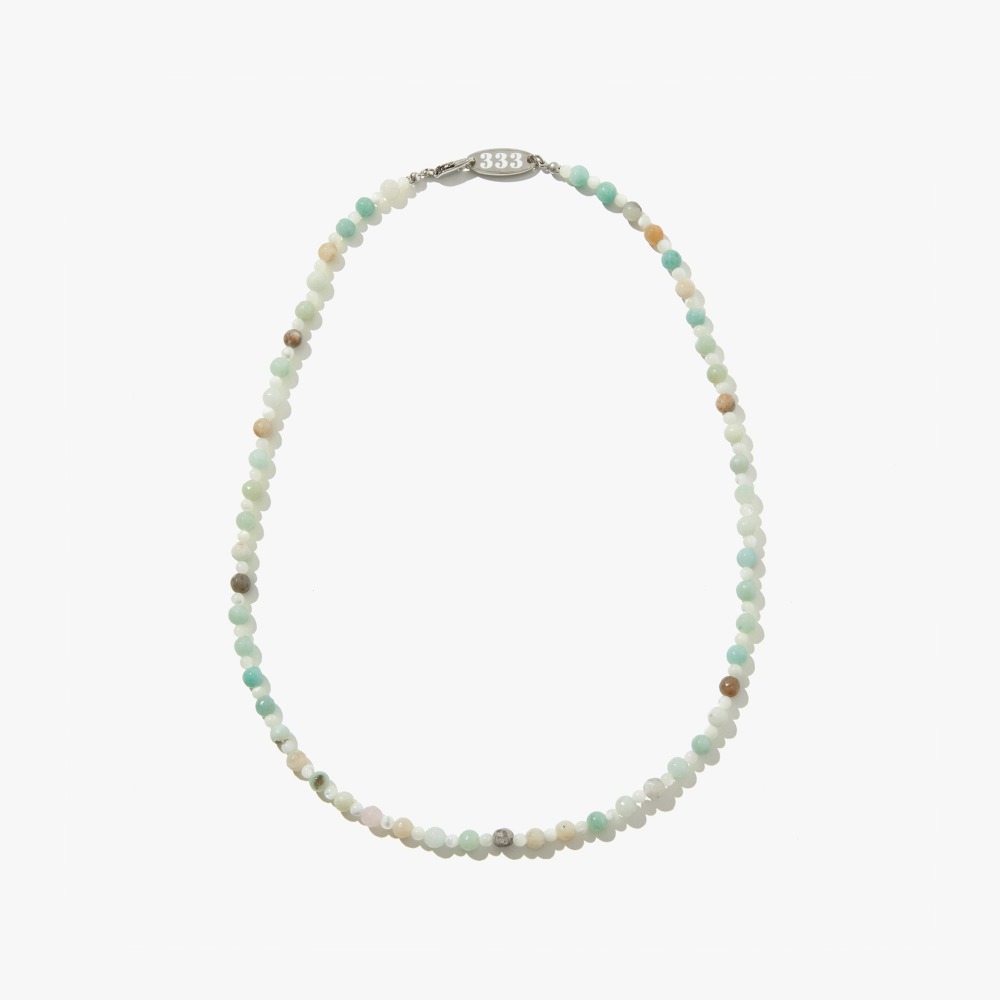 Weave / Long gravel necklace / Mint