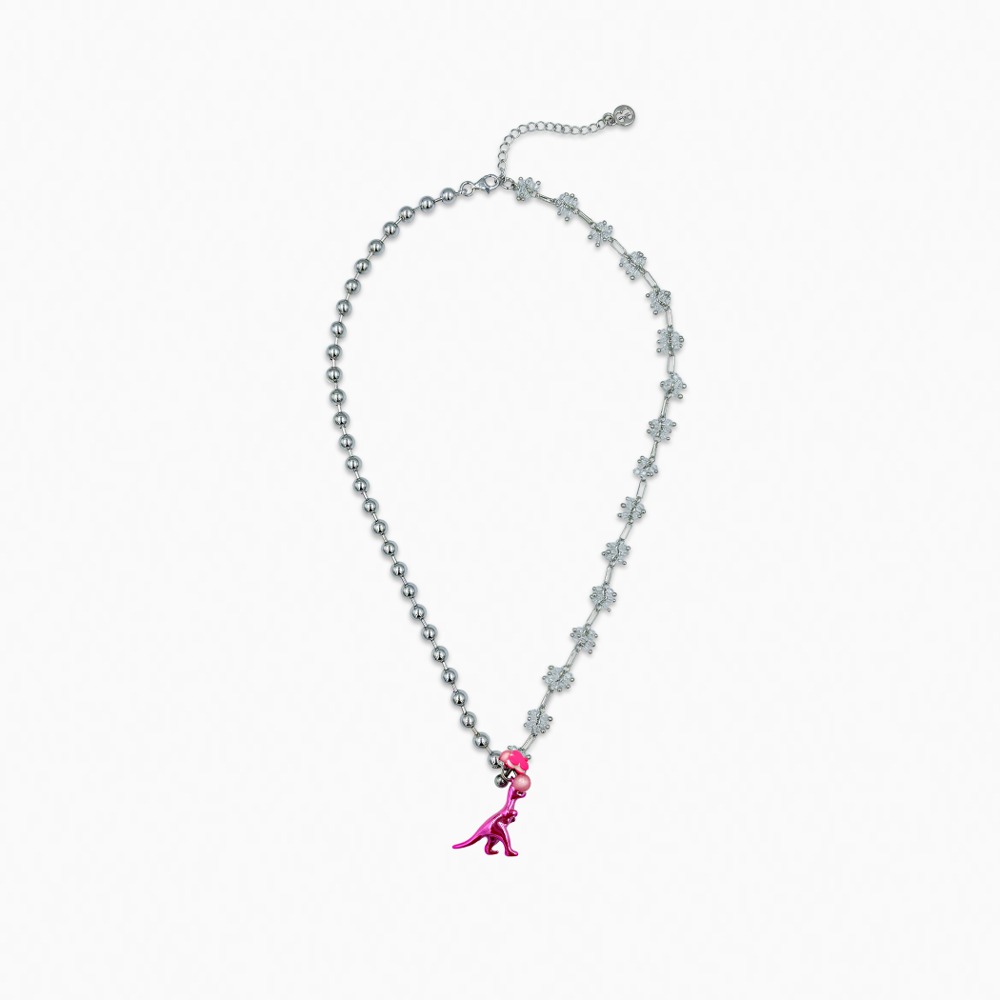 Tri / Lucky Tyranno Necklace / Pink  ( 4/23 주문 시 4/29 판매 배송 예정 )